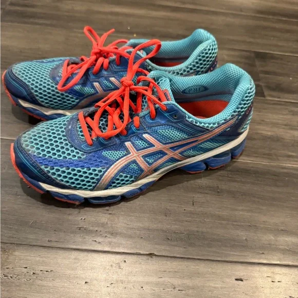 Asics Red and Blue Athletic‎ Shoes Mesh Upper ASICS Wrestling Shoes 1083A001 Blue x red white Successor to  main image 3